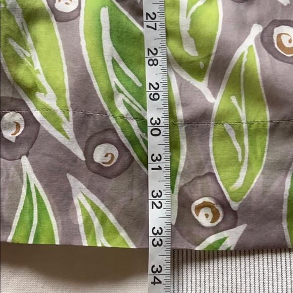 VINCE Size 4 Green Leaf Print Gray Sundress - Picture 16 of 16